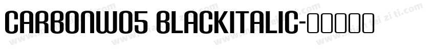 CarbonW05 BlackItalic字体转换
